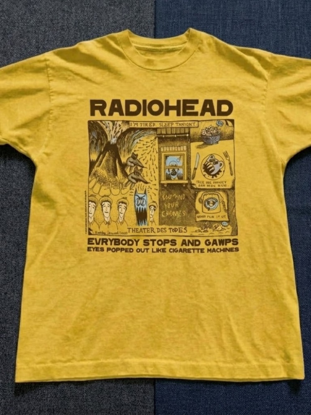 Radiohead Yellow Graphic Band Tee